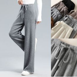 Women's Pants Capris Korean Fashion Drawstring High Waist Wide Leg Pants Women's Autumn Winter Straight Trousers Jogger Gym Loose Pants Female 230321