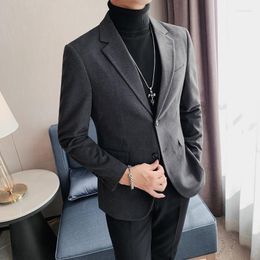 Men's Suits 2023 Middle-aged Men's Suit Small Jacket Singles Casual Wear Thick Woolen