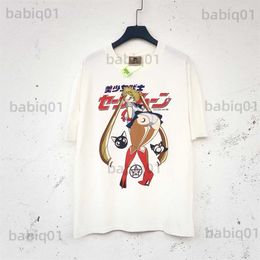 Men's T-Shirts 2022 Men Anime Cartoon Printed T-Shirt Hip Hop Streetwear T Shirt Harajuku Cotton Casual Summer Tshirt Short Sleeve Tops Tees T230321