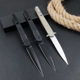 New Arrival ER BD4 Large Tactical Folding Knife D2 Satin/ Black Titanium Coating Blade Nylon Plus Glass Fiber Handle Outdoor Survival Pocket Folder Knives