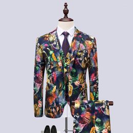 Men's Suits Host Show Costume Groom Handsome Party Dress Men's Business Suit Fashionable Men British European And American Style