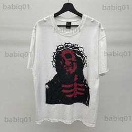 Men's T-Shirts New Novelty 2022 Men Number Nine Jesus Skull T Shirts T-Shirt Hip Hop Skateboard Street Cotton T-Shirts Tee Top US size BG85 T230321