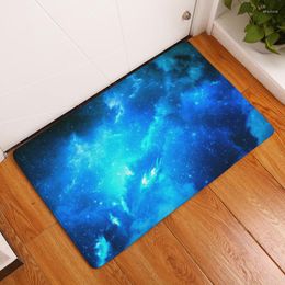 Carpets Free Ship Blue Starry Sky Mat Fashionable Living Room Study Bedroom Carpet Non-slip 40 60cm/50 80cm 2023 Rugs