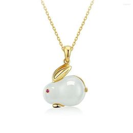 Pendant Necklaces Natural Jade Necklace For Women Lovely Auspicious Fashion Jewellery Accessories Gifts