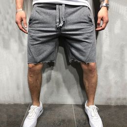 Men's Shorts Men Shorts Wild Style Solid Color Ripped Short Pants Jogger Workout Shorts Men 230322