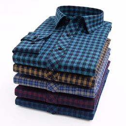 Men's Casual Shirts Plus Size 5XL 6XL 7XL 8XL 9XL 10XL Men's Plaid Casual Shirt Fashion Long Sleeve Social Shirt Male Loose Brand Clothes 230322