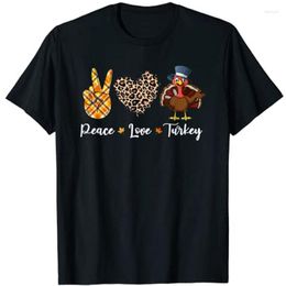 Women's T Shirts Funny Peace Love Thanksgiving Turkey Apparel Women Men: T-Shirt Graphic Tee Tops