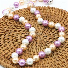 Chains 8mm Accessories Colorful Glass Lucky Loose Beads DIY Ball Stones Necklace Chain Women Girls Hallowmas Gifts Jewelry MakingChains