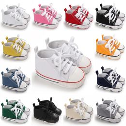 First Walkers Baby Shoes Boys Girls Classic Canvas Casual Sneakers born Star Walker Toddler Soft Sole NonSlip Walking 230322