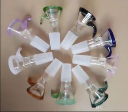 Spray color interface bongs accessories Glass Smoking Pipes colorful mini multi-colors Hand Spoon