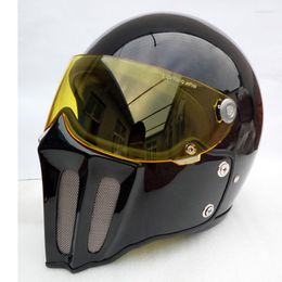 High Strength Fibreglass Retro Full Face Motorcycle Helmet for Har Le Y Hollow Out Ghost - Classic Design for All Seasons