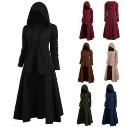 Women's Vests 2023 Tops Gothic Dress Women Hooded Punk Long Black Clothing Plus Size Style Knitted Dresses For Winter Spring Autumn #T1G