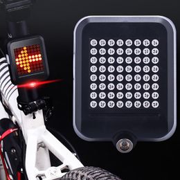 Bike Lights USB Charging Bicycle Taillight Intelligent Induction Warning Light Steering Brake Safety Cycling Rear Flash Lamp