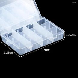 Jewelry Pouches RBFHYER Plastic Rectangle Adjustable 24/12 Grid Big Box Earring Ring Beads Boxes Container Display DIY Accessories