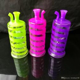 Color bar multi-color pot bongs accessories Unique Oil Burner Glass Bongs Pipes Water Pipes Glass Pipe Oil Rigs Smoking with Dropper