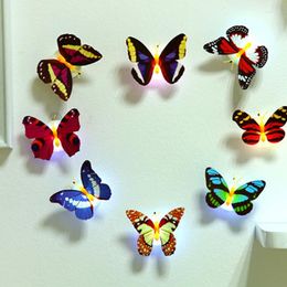 Wall Stickers Lovely Butterfly LED Night Light Color Changing Beautiful Home Decorative Nightlights Random On Sale