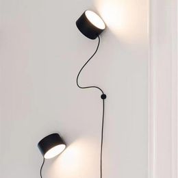 Wall Lamp Nordic Magnetic Light Modern Scone LED Bedroom Bedside Lighting Fixtur Home Indoor Fixture