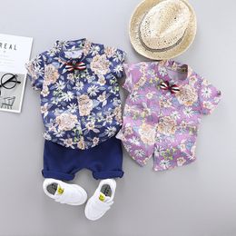 Clothing Sets Summer Casual Shirt Sets Baby Boys Print Clothing Suit T-Shirt Tops Shorts 2Pcs Kids Outfits Infant Wear 1-4 Years 230322