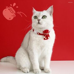 Dog Collars Beautiful Pet Collar Festive Comfortable Year Cat Soft Necklace For Spring Festival