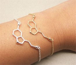 30PCS Molecule Bracelets Chemical Formula 5-HT Bracelet Hormone Molecular Structure DNA Bracelets Nurse Jewelry
