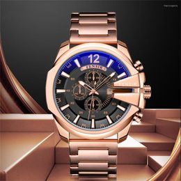 Wristwatches Men's Luxury Unique Large Dial Calendar Sport Watches 2023 Unusual Novelty Quartz Watch For Men WristWatch Relogio