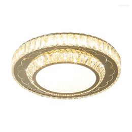 Ceiling Lights Light Luxury Led Crystal Bedroom Lamp Warm And Romantic Living Room Creative Personality Round Simple