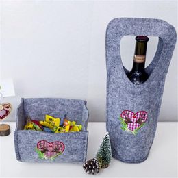 Christmas Decorations Merry Santa Wine Bottle Bag Cover Candy Box Xmas Dinner Party Tables Decor Gift Wrap