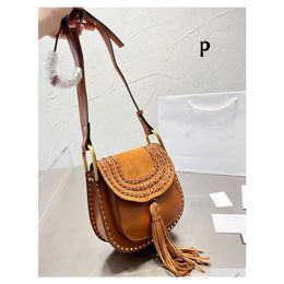 Shopping Bags Fashion Esign Women Bag Cowskin Leather Tassle Medium Small Mini Marcie Shoder Messenger Drop Delivery Lage Accessories Dhvcl