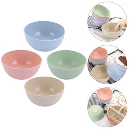 Bowls 4 Pcs Large Capacity Plastic Salad Bowl Serving Noodle