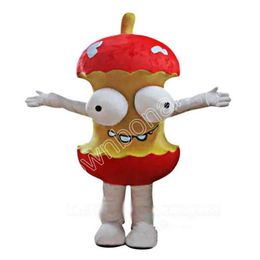 Adult Red Apple Core Mascot Costumes Cartoon Character Outfit Suit Xmas Outdoor Party Outfit Adult Size Promotional Advertising Clothings