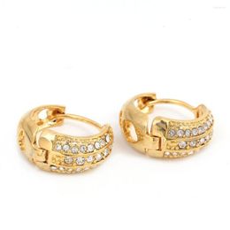 Hoop Earrings For Women Gold Colour Arab Middle East African Brazilian Rhinestone Jewellery