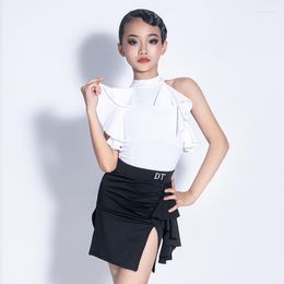 Stage Wear Latin Dance Clothes Girls Ballroom Practise Costume Tango Dancing Outfit Summer Tap Salsa Clothing DL9299