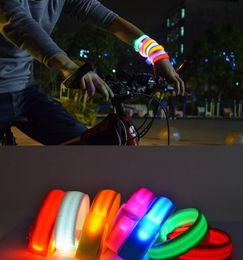 Rave Toy Party Grand Event Glowing LED Flashing Wrist Band Bracelet Arm Band Light Up Dance Jogging Glow in dark Cheer props KTV Club