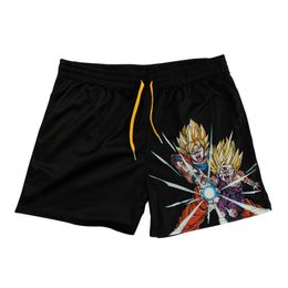 Men's Shorts Anime Summer Beach Swimming Trunks Male Men Wear Sport Gym Loose Casual Quick Dry Short Pants 230322