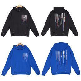 Designer hoodies kvinnor herr hoodies speckle målar droppeffekt älskare hoody brev logotyp huvtröjor tröjor lösa långärmad huvtröja som sommartröja