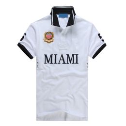 new MIAMI City Edition Polos Short Sleeve High Quality 100% Cotton Men's Embroidery Technology Fashion Casual T-Shirt S-5XL