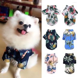 Cat Costumes Hawaiian Style Dog Clothes Shirts Summer Beach Vest Pet Puppy Floral T-shirt For Small Large Dogs Cats Supplies