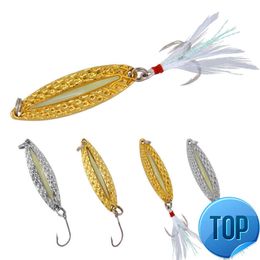 1Pcs Metal Spinner Spoon Fishing Lure 2.5/3.5/5/7/10/15/20g Hard Bait Luminous Noise Paillette Artificial Bait Small Sequins