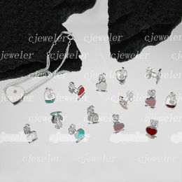 Charm stud wholesales love earrings Tif925 Silver diamond Jewellery U-shaped interlocking earrings designer for womens luxury jewellery orecchini