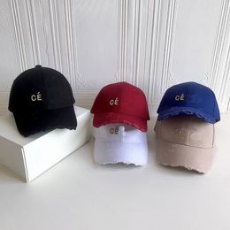 Designer CE Ball Caps Spring And Summer Adult Cotton Mesh Sun Hat Lady Fashion Hiphop Trucker Cap Men Washed Frayed Cap