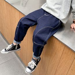 Jeans Selling Autumn Boys Jeans Fashion Denim Pants Children Boy Casual Cowboy Long Trousers 4 5 6 7 8 9 10 11 12 13 14Yrs 230322