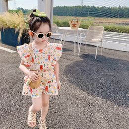 Clothing Sets Girls Clothes Set Summer Shirt Pants Toddler Tops Shorts Brand Kids Outfits Children Suit Baby 230322