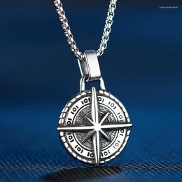 Pendant Necklaces Quality Fashionable Necklace Pirate Ship Compass Personality Men's Hip Hop Jewellery Trend