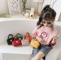 2023 Fashion retro stone handbag children's crossbody bag Korean version of everything girls baby shoulder bag