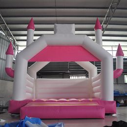 Commercial pink inflatable bouncy castle full PVC bounce house jumper new model inflatable jumping castle bouncer for weddings party with blower