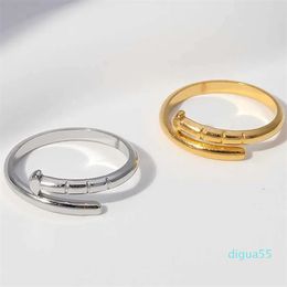 Designer Ring Jewelry Midi Rings For Women Titanium Steel Alloy Gold-Plated Process Fashion