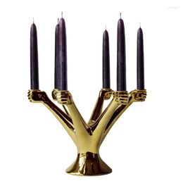 Candle Holders European 6 Arms Candelabum Ornaments For Wedding Centrepieces Home Dinner Candlelight Candlestick Props