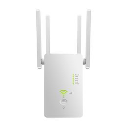 1200Mbps Wifi Repeater Dual Band Wireless 2.4Ghz/5.8Ghz Wifi Range Extender AP Router Wifi Signal Amplifier With 4pcs Antennas