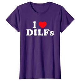 Мужские футболки Garcons вышитые сердца Red Love De Футболка смешной, я люблю Dilfs I Heart Dilf Футболка CDGS играет The-ShirteQag