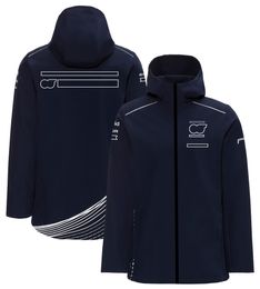F1 equipe zíper com capuz jaqueta corta-vento 2023 fórmula 1 jaquetas outono inverno moda à prova de vento quente casca macia